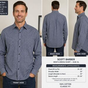 Scott Men's Blue and Navy Shirt